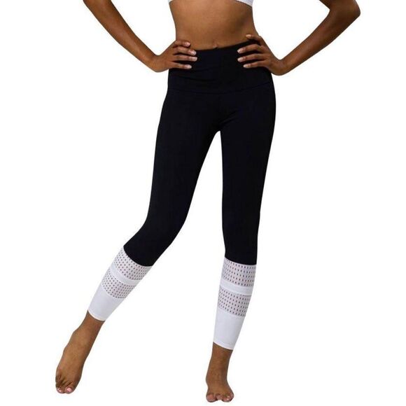 Onzie black and white midi racer leggings small - Picture 1 of 10